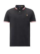 Matchesfashion.com Polo Ralph Lauren - Logo-embroidered Cotton-piqu Polo Shirt - Mens - Black