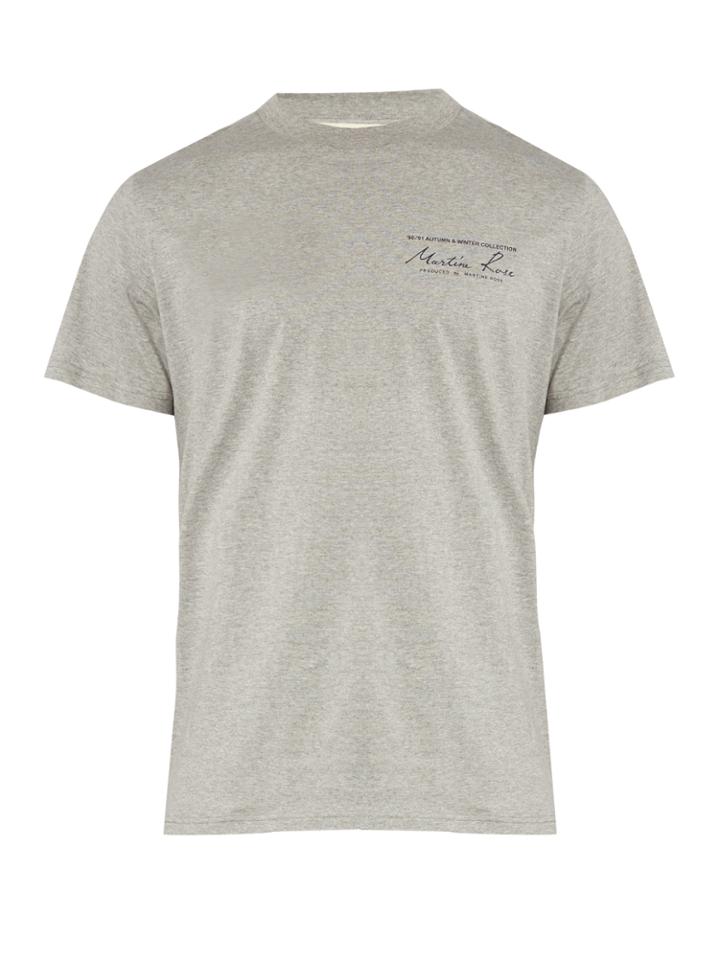 Martine Rose Logo-print Cotton-jersey Short-sleeved T-shirt