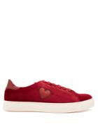 Anya Hindmarch Heart Detail Low-top Velvet Trainers