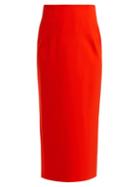 Matchesfashion.com Vika Gazinskaya - Stretch Jersey Pencil Skirt - Womens - Red