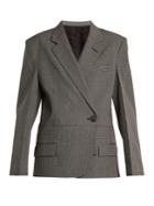 Helmut Lang Deconstructed Hound's-tooth Stretch-wool Blazer