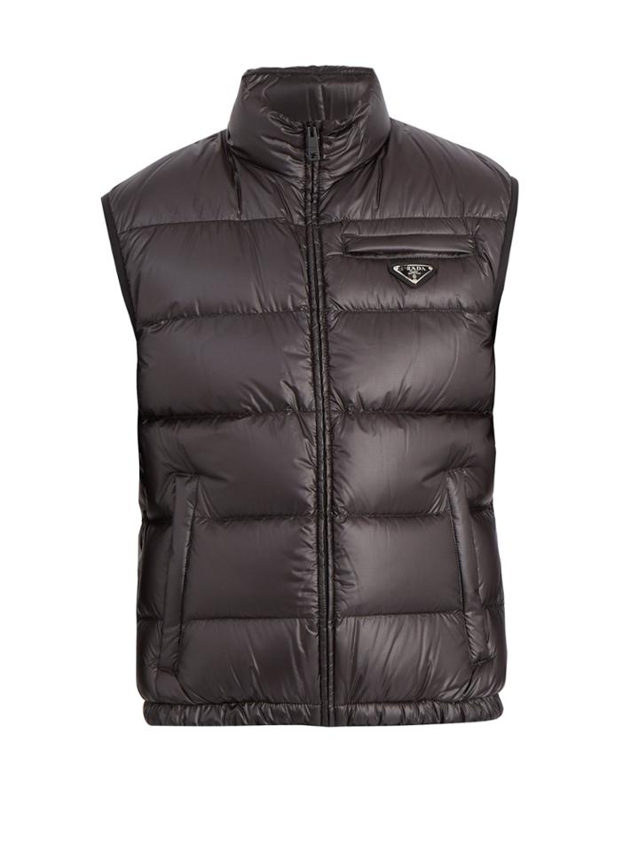 Prada Funnel-neck Down-padded Gilet