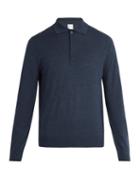 Matchesfashion.com Paul Smith - Fine Knit Wool Polo Shirt - Mens - Navy