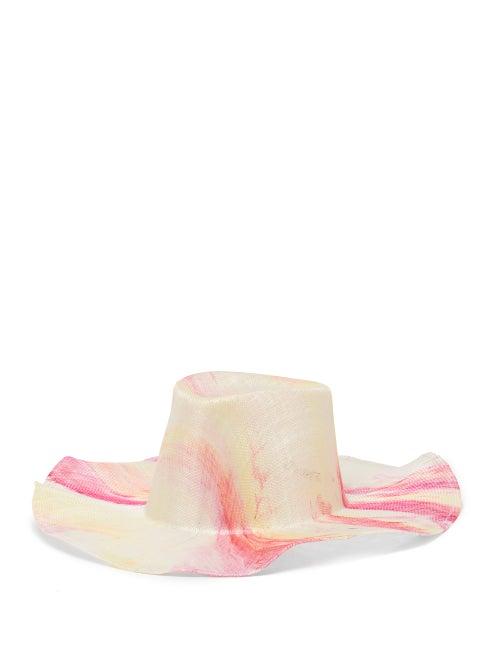 Matchesfashion.com Reinhard Plank Hats - Nana Painted Sisal-straw Hat - Womens - Multi