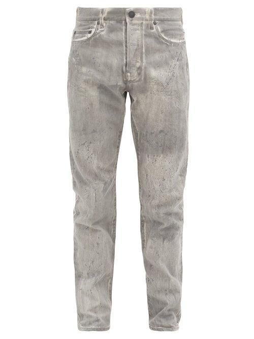 Matchesfashion.com John Elliott - The Daze Bleached-denim Straight-leg Jeans - Mens - Grey