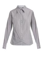 Rockins Classic Point-collar Striped Cotton Shirt