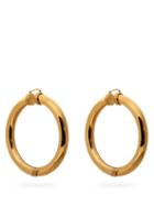 Matchesfashion.com Versace - Medusa-head Tube-hoop Earrings - Womens - Gold