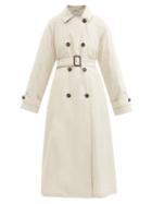 Max Mara - Aimper Trench Coat - Womens - Light Beige