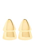 Matchesfashion.com Balenciaga - Layered Triangle Clip On Earrings - Womens - Gold