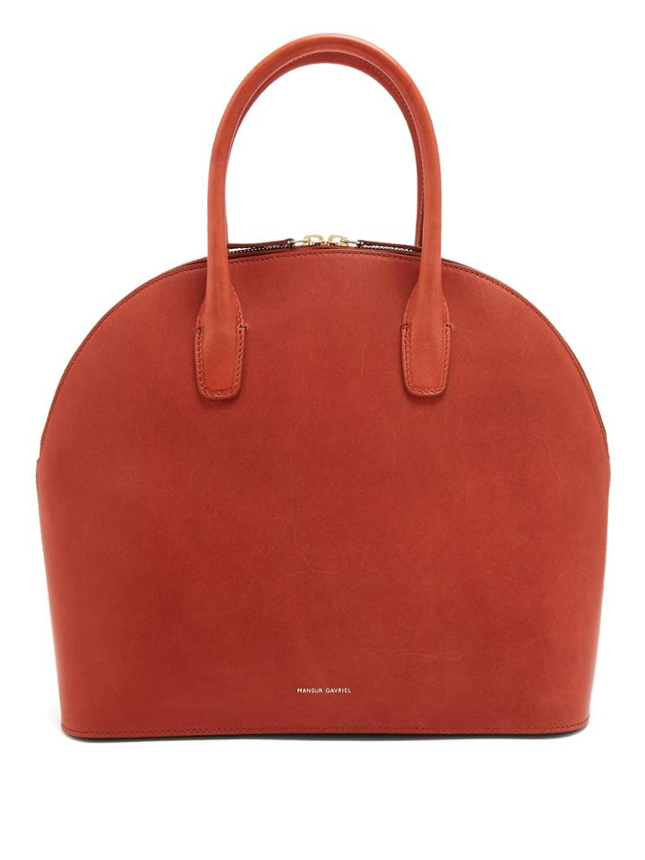 Mansur Gavriel Blue-lined Top-handle Leather Bag
