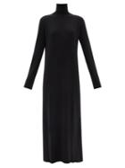 Raey - Recycled-cashmere Blend Ribbed Roll-neck Dress - Womens - Black