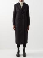 Toteme - Double-breasted Delaine Coat - Womens - Black