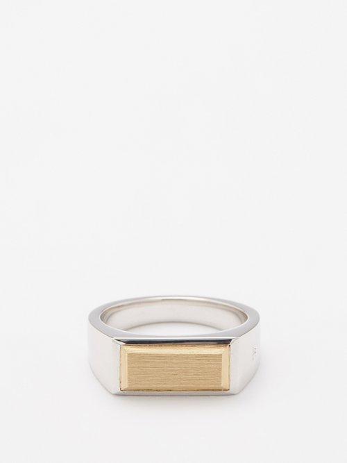Tom Wood - Peaky 9kt Gold And Sterling-silver Ring - Mens - Silver Gold