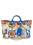 Dolce & Gabbana Capri Majolica-print Cotton Tote Bag