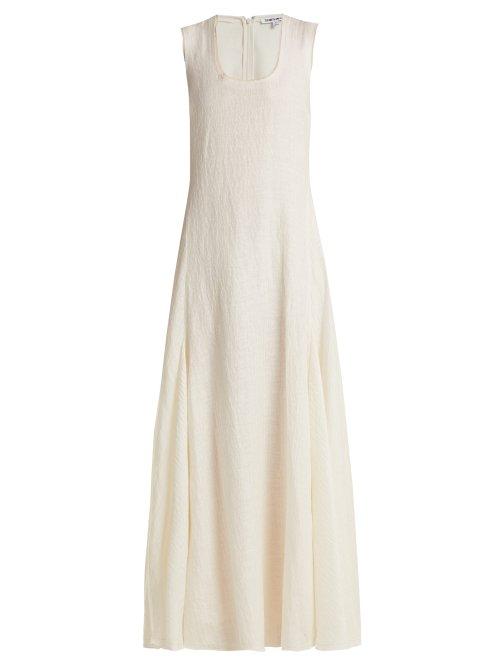Matchesfashion.com Elizabeth And James - Lenox Linen And Silk Blend Dress - Womens - Ivory