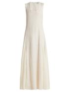 Matchesfashion.com Elizabeth And James - Lenox Linen And Silk Blend Dress - Womens - Ivory