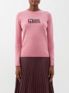 Bella Freud - Her-intarsia Wool Sweater - Womens - Pale Pink