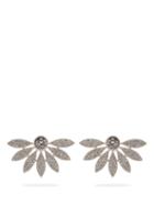 Matchesfashion.com Burberry - Half Daisy Crystal Embellished Stud Earrings - Womens - Crystal