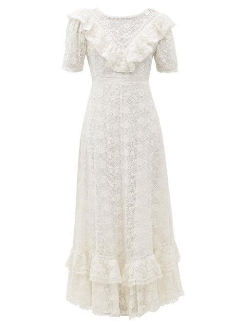 Matchesfashion.com Loveshackfancy - Kalani Cotton-lace Sun Dress - Womens - White