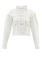Ladies Rtw Sea - Corinne Cotton-crochet Sweater - Womens - White