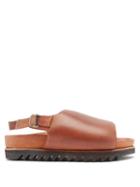 Matchesfashion.com Guidi - Ridged-sole Slingback Leather Sandals - Mens - Brown