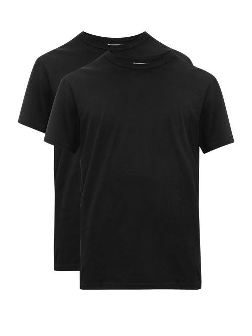 Matchesfashion.com Reigning Champ - Set Of Two Cotton Jersey T Shirts - Mens - Black