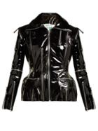 Matchesfashion.com Richard Quinn - Zip Embellished Patent Leather Jacket - Womens - Black