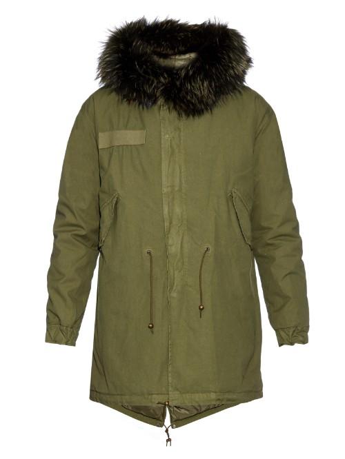 Mr & Mrs Italy Fur-trimmed Canvas Parka