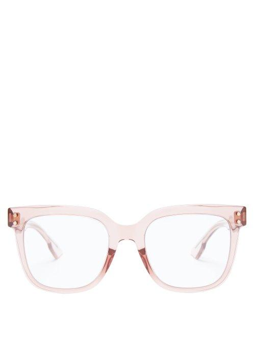 Matchesfashion.com Dior Eyewear - Diorcd1 Square Frame Acetate Glasses - Womens - Clear