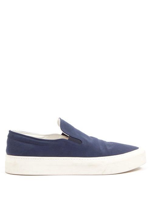 Matchesfashion.com The Row - Mary H Slip-on Canvas Trainers - Womens - Navy