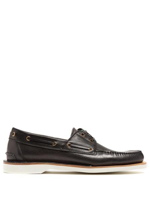 Matchesfashion.com Gucci - Delta Leather Deck Shoes - Mens - Black Multi
