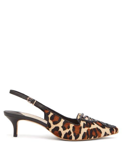 Matchesfashion.com Sophia Webster - Bibi Leopard Print Calf Hair Pumps - Womens - Leopard
