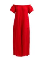 Matchesfashion.com Mara Hoffman - Blanche Wide Leg Cotton Jumpsuit - Womens - Red