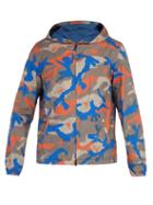 Matchesfashion.com Valentino - Camo Art Print Jacket - Mens - Orange Multi