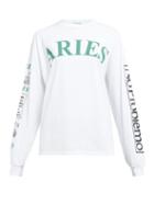 Matchesfashion.com Aries - Warriors Cotton Jersey T Shirt - Womens - White