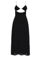 Saint Laurent - Cutout Crepe Dress - Womens - Black