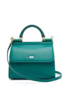 Matchesfashion.com Dolce & Gabbana - Sicily Small Leather Bag - Womens - Green
