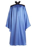 Matchesfashion.com Roksanda - Luella Off The Shoulder Dress - Womens - Blue