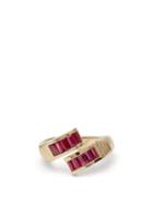 Matchesfashion.com Retrouvai - Wrap Ruby & Gold Ring - Womens - Red