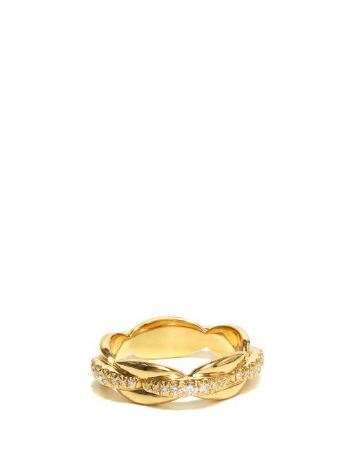 Matchesfashion.com Melissa Kaye - Ada Diamond & 18kt Gold Ring - Womens - Yellow Gold