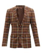 Walter Van Beirendonck - Single-breasted Checked Twill Jacket - Mens - Brown