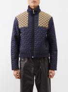 Gucci - Gg-jacquard Quilted Shell Jacket - Mens - Dark Navy