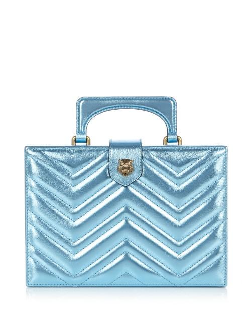 Gucci Broadway Metallic-leather Clutch