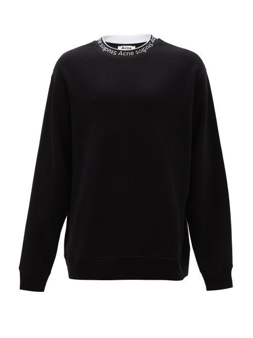 Matchesfashion.com Acne Studios - Logo-jacquard Cotton Sweatshirt - Mens - Black