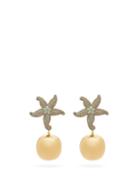 Matchesfashion.com Begum Khan - Sea Star Gold-plated Clip Earrings - Womens - Gold Multi