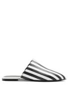 Marques'almeida Striped Point-toe Backless Leather Loafer