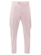 Alexander Mcqueen - Side Zip Wool Slim-fit Suit Trousers - Mens - Pink