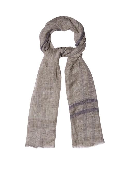 Brunello Cucinelli Striped Linen Scarf