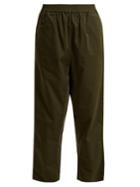 Mm6 Maison Margiela Straight-leg Cropped Cotton Trousers