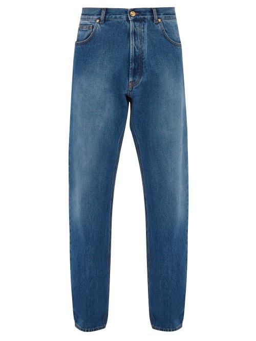 Matchesfashion.com Versace - Medusa Head Loose Fit Denim Jeans - Mens - Blue